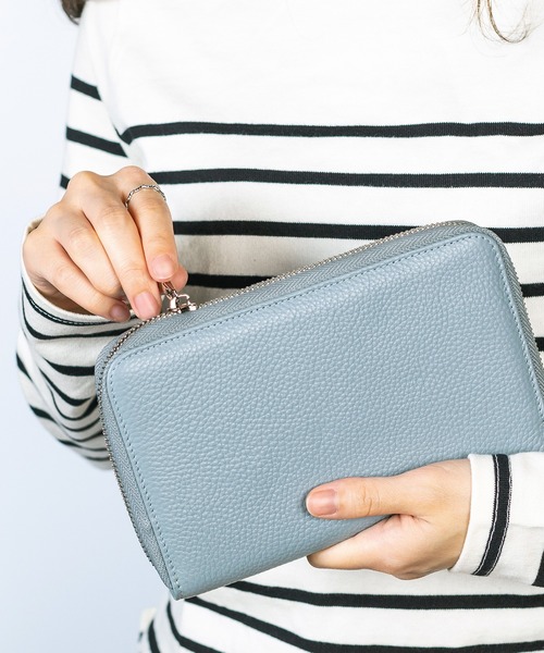 QUEENHEAD（クイーンヘッド）の「スキミング防止 レザー通帳ケース（パスポートケース・レディース・ゴールド/ミント/モカ/コーラルピンク/ダークブラウン/ブラウン/スモークピンク/グレイッシュベージュ/アイボリー/ブラック/グレー/グレイッシュブルー・FREE）」の10枚目の写真