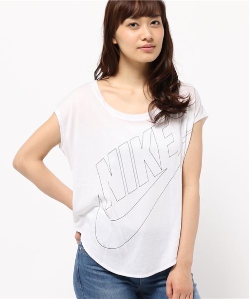 NIKE（ナイキ）の「BY MORE NIKE SIGNAL  Tシャツ（Tシャツ/カットソー・レディース・ホワイト/ブラック/グレー・MEDIUM）」の2枚目の写真