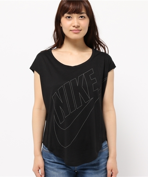 NIKE（ナイキ）の「BY MORE NIKE SIGNAL  Tシャツ（Tシャツ/カットソー・レディース・ホワイト/ブラック/グレー・MEDIUM）」の7枚目の写真
