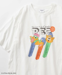 make a ray! | 【PEZ/ペッツ】キャラクターキャンディーケース レトロイラストプリント 半袖Tシャツ/ビッグシルエット(Tシャツ/カットソー)