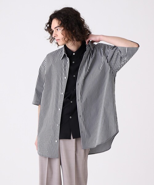 tk.TAKEO KIKUCHI（ティーケータケオキクチ）の「◆レイヤードストライプシャツ（シャツ/ブラウス・メンズ・ブラック系2/ブルー系7・02/03）」の14枚目の写真