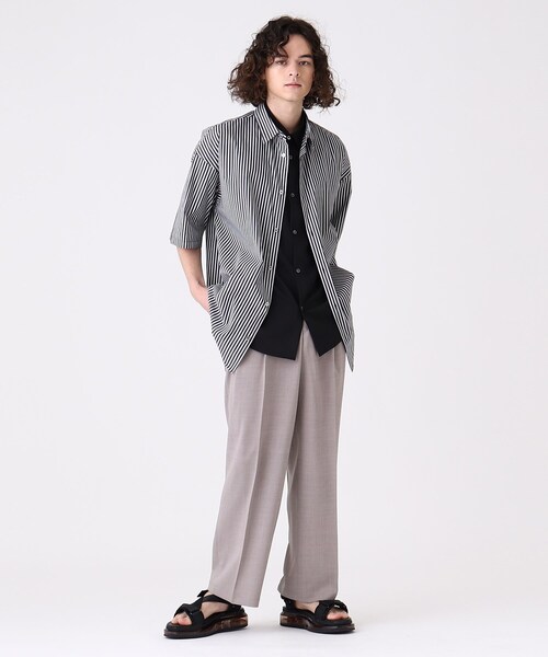 tk.TAKEO KIKUCHI（ティーケータケオキクチ）の「◆レイヤードストライプシャツ（シャツ/ブラウス・メンズ・ブラック系2/ブルー系7・02/03）」の15枚目の写真