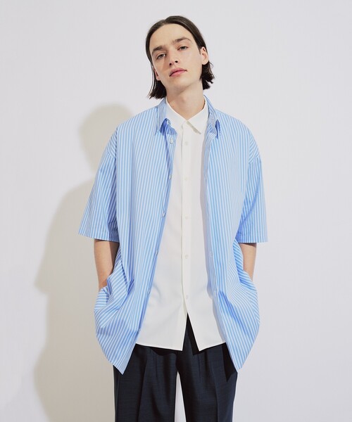 tk.TAKEO KIKUCHI（ティーケータケオキクチ）の「◆レイヤードストライプシャツ（シャツ/ブラウス・メンズ・ブラック系2/ブルー系7・02/03）」の18枚目の写真