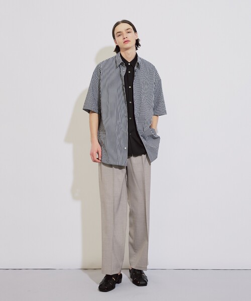 tk.TAKEO KIKUCHI（ティーケータケオキクチ）の「◆レイヤードストライプシャツ（シャツ/ブラウス・メンズ・ブラック系2/ブルー系7・02/03）」の21枚目の写真