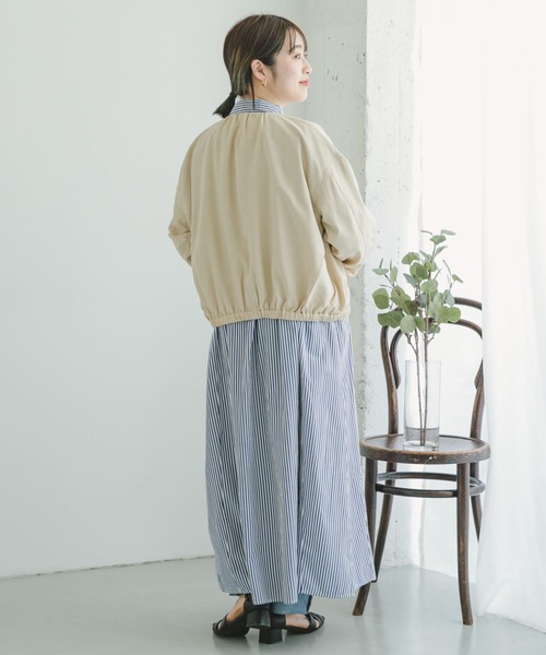 ITEMS URBANRESEARCH(アイテムズ アーバンリサーチ)の「リネンライクノーカラーブルゾン(ブルゾン・レディース・ベージュ/ダークブラウン・FREE)」の21枚目の写真