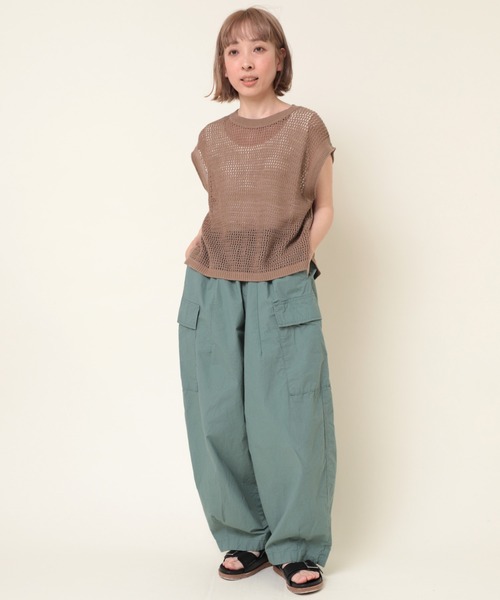 RNA-N（アールエヌエーエヌ）の「R4095 ハイカウントダンプカーゴパンツ（カーゴパンツ・レディース・ブルー/オレンジ/グリーン・MEDIUM）」の7枚目の写真