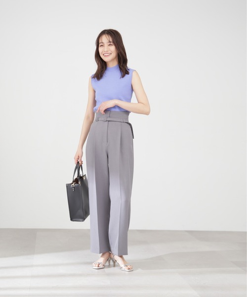 N.（N. Natural Beauty Basic）（エヌエヌナチュラルビューティーベーシック）の「◆総針ボトルネックノースリーブニット（ニット/セーター・レディース・ブラック/オレンジ/ブルー/オフホワイト/チョコ・MEDIUM）」の16枚目の写真