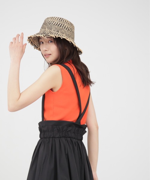 N.（N. Natural Beauty Basic）（エヌエヌナチュラルビューティーベーシック）の「◆総針ボトルネックノースリーブニット（ニット/セーター・レディース・ブラック/オレンジ/ブルー/オフホワイト/チョコ・MEDIUM）」の9枚目の写真