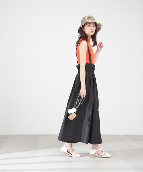 N.（N. Natural Beauty Basic）（エヌエヌナチュラルビューティーベーシック）の「◆総針ボトルネックノースリーブニット（ニット/セーター・レディース・ブラック/オレンジ/ブルー/オフホワイト/チョコ・MEDIUM）」の13枚目の写真