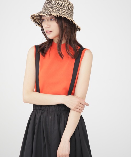 N.（N. Natural Beauty Basic）（エヌエヌナチュラルビューティーベーシック）の「◆総針ボトルネックノースリーブニット（ニット/セーター・レディース・ブラック/オレンジ/ブルー/オフホワイト/チョコ・MEDIUM）」の21枚目の写真