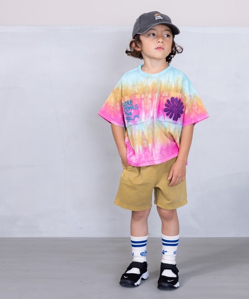 BIG FIELD（ビッグフィールド）の「タイダイTシャツ(80～150cm)（Tシャツ/カットソー・キッズ・グリーン/ピンク・80/90/100/110/120/130/140/150）」の3枚目の写真