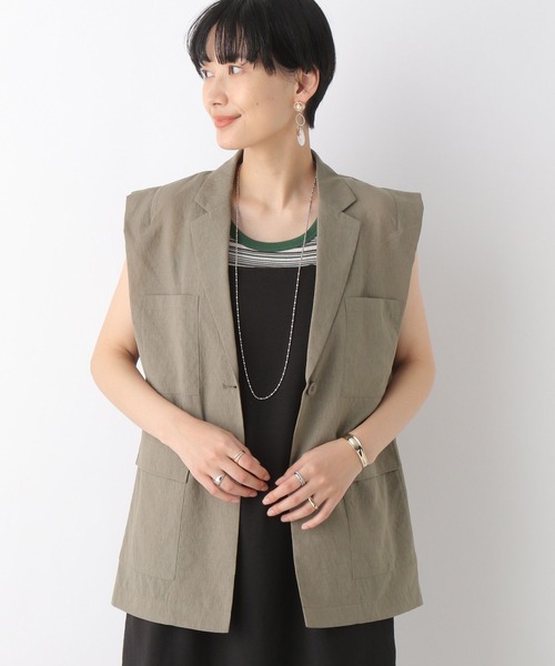 LEPSIM（レプシィム）の「シアータックベスト　194405（ベスト・レディース・ブラック/オフホワイト/カーキ・FREE）」の3枚目の写真