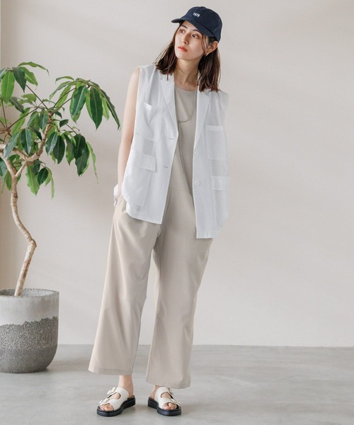 LEPSIM（レプシィム）の「シアータックベスト　194405（ベスト・レディース・ブラック/オフホワイト/カーキ・FREE）」の4枚目の写真