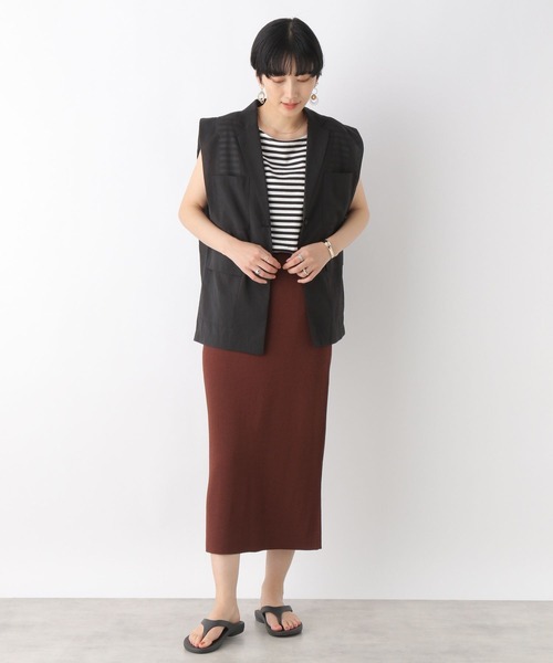 LEPSIM（レプシィム）の「シアータックベスト　194405（ベスト・レディース・ブラック/オフホワイト/カーキ・FREE）」の8枚目の写真