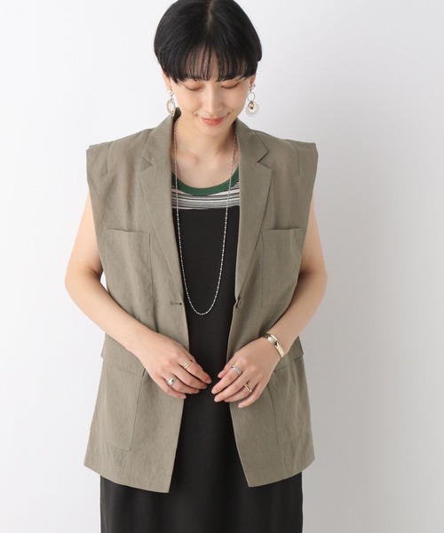 LEPSIM（レプシィム）の「シアータックベスト　194405（ベスト・レディース・ブラック/オフホワイト/カーキ・FREE）」の11枚目の写真