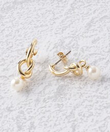 OPAQUE.CLIP | 結びメタルフェイクパール付ピアス(ピアス（両耳用）)