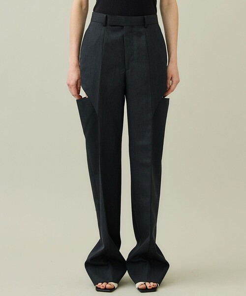 JOHNLAWRENCESULLIVAN ワイドトラウザーパンツ JOHNLAWRENCESULLIVAN - Wool flannel wide trousers ” | chord
