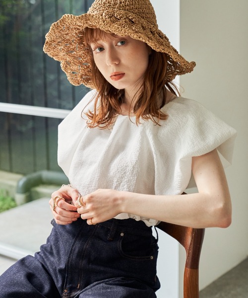 hinari(ヒナリ)の「バルーンシルエットブラウス(シャツ/ブラウス・レディース・ベージュ/ホワイト・FREE)」の21枚目の写真