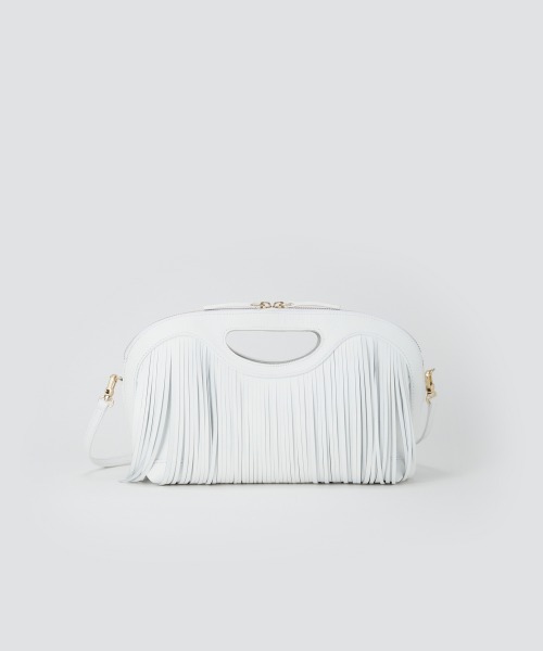 PELLICO(ペリーコ)の「ANELLI CESTO MINI FRINGE バッグ WHITE(クラッチバッグ・レディース・ホワイト・FREE)」の1枚目の写真