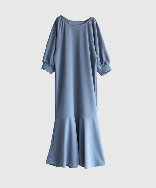 vingtrois（バントロア）の「【Vingtrois】カットジョーゼットマーメイドワンピース（ワンピース・レディース・ブラック/マスタード/ブルー・M）」の12枚目の写真