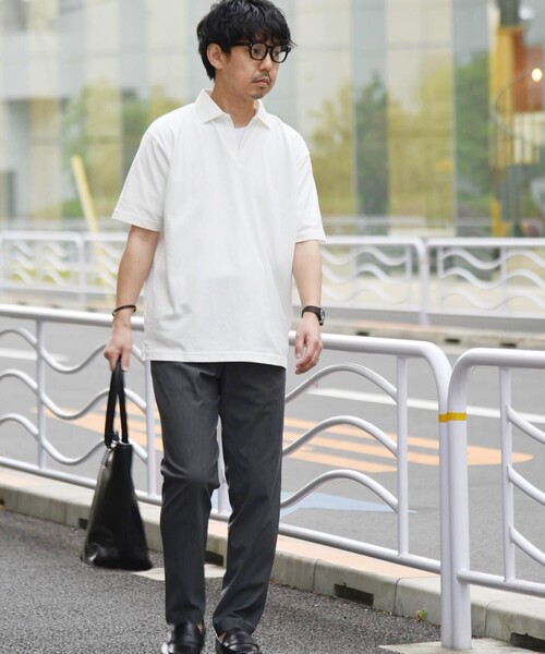 SHIPS any(シップス エニィ)の「SHIPS any: 〈吸水速乾・接触冷感・抗菌防臭 他〉 多機能 カノコ スキッパー ポロシャツ◇(ポロシャツ・メンズ・ホワイト/ネイビー/グレー・SMALL/MEDIUM/LARGE/X-LARGE)」の5枚目の写真