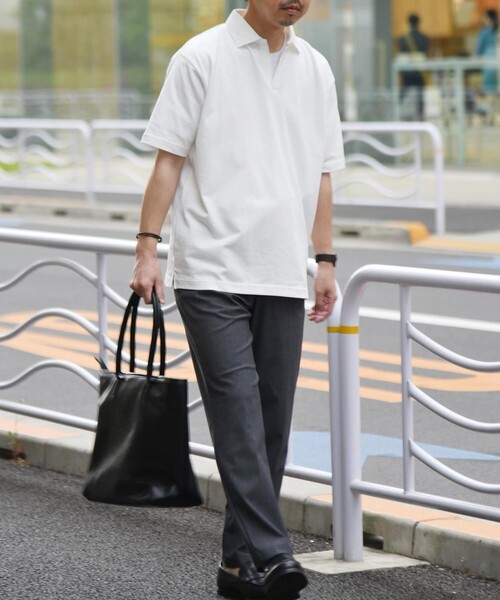 SHIPS any(シップス エニィ)の「SHIPS any: 〈吸水速乾・接触冷感・抗菌防臭 他〉 多機能 カノコ スキッパー ポロシャツ◇(ポロシャツ・メンズ・ホワイト/ネイビー/グレー・SMALL/MEDIUM/LARGE/X-LARGE)」の10枚目の写真