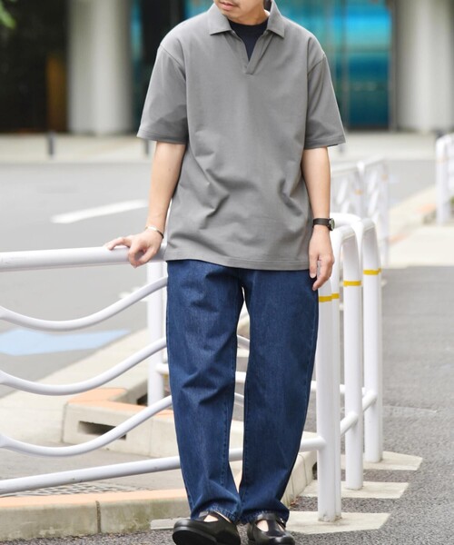 SHIPS any(シップス エニィ)の「SHIPS any: 〈吸水速乾・接触冷感・抗菌防臭 他〉 多機能 カノコ スキッパー ポロシャツ◇(ポロシャツ・メンズ・ホワイト/ネイビー/グレー・SMALL/MEDIUM/LARGE/X-LARGE)」の9枚目の写真