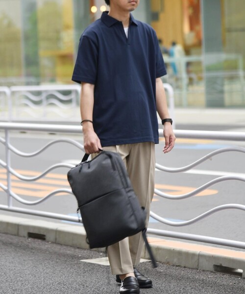 SHIPS any(シップス エニィ)の「SHIPS any: 〈吸水速乾・接触冷感・抗菌防臭 他〉 多機能 カノコ スキッパー ポロシャツ◇(ポロシャツ・メンズ・ホワイト/ネイビー/グレー・SMALL/MEDIUM/LARGE/X-LARGE)」の12枚目の写真