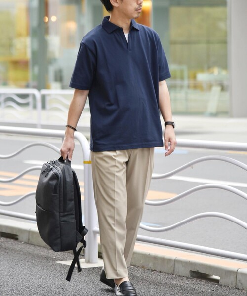 SHIPS any(シップス エニィ)の「SHIPS any: 〈吸水速乾・接触冷感・抗菌防臭 他〉 多機能 カノコ スキッパー ポロシャツ◇(ポロシャツ・メンズ・ホワイト/ネイビー/グレー・SMALL/MEDIUM/LARGE/X-LARGE)」の13枚目の写真