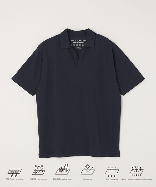 SHIPS any(シップス エニィ)の「SHIPS any: 〈吸水速乾・接触冷感・抗菌防臭 他〉 多機能 カノコ スキッパー ポロシャツ◇(ポロシャツ・メンズ・ホワイト/ネイビー/グレー・SMALL/MEDIUM/LARGE/X-LARGE)」の20枚目の写真