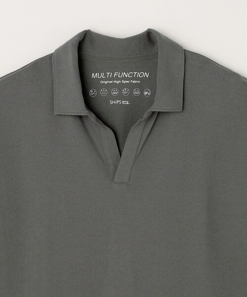 SHIPS any(シップス エニィ)の「SHIPS any: 〈吸水速乾・接触冷感・抗菌防臭 他〉 多機能 カノコ スキッパー ポロシャツ◇(ポロシャツ・メンズ・ホワイト/ネイビー/グレー・SMALL/MEDIUM/LARGE/X-LARGE)」の22枚目の写真
