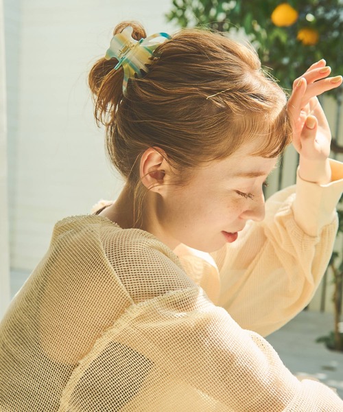 Crisp（クリスプ）の「ニュアンスバンスクリップ（バレッタ/ヘアクリップ・レディース・ブルー/ピンク/ミックスグレー・FREE）」の7枚目の写真