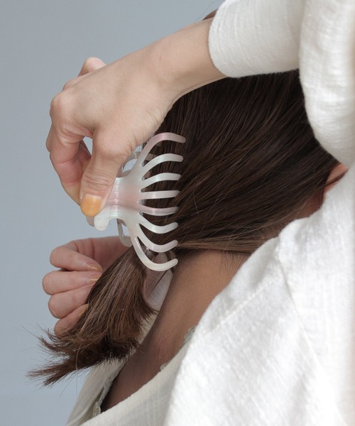 Crisp（クリスプ）の「ニュアンスバンスクリップ（バレッタ/ヘアクリップ・レディース・ブルー/ピンク/ミックスグレー・FREE）」の10枚目の写真