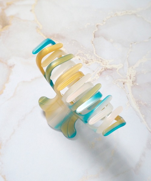 Crisp（クリスプ）の「ニュアンスバンスクリップ（バレッタ/ヘアクリップ・レディース・ブルー/ピンク/ミックスグレー・FREE）」の12枚目の写真