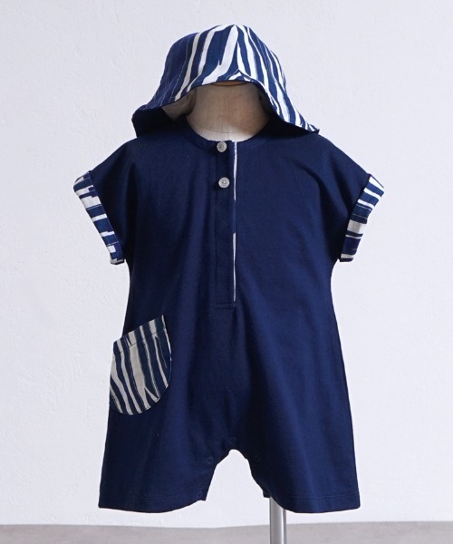 【セール】【NAOMI ITO(ナオミイトウ)】(ベビーサイズ)帽子付きソフトカットオール（ロンパース）｜NAOMI ITO（ナオミイトウ）