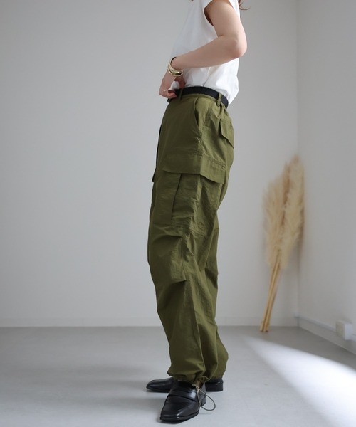 ap retro（アプレトロ）の「カーゴパンツ　ベルト付き（カーゴパンツ・レディース・オフホワイト/カーキ/ブラック・FREE）」の3枚目の写真