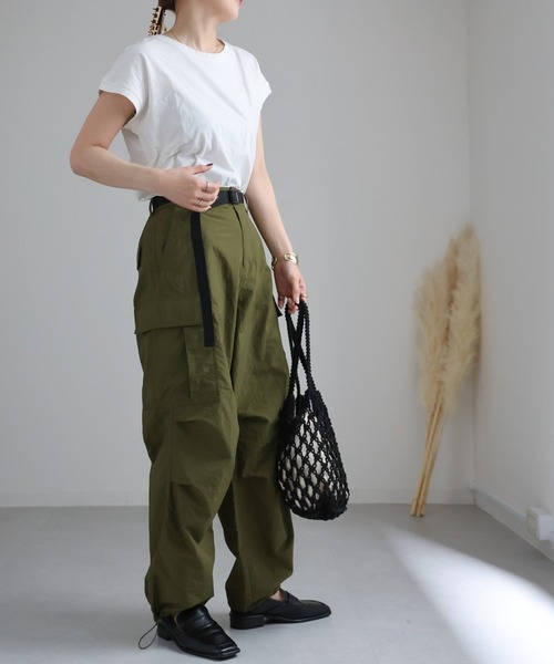ap retro（アプレトロ）の「カーゴパンツ　ベルト付き（カーゴパンツ・レディース・オフホワイト/カーキ/ブラック・FREE）」の10枚目の写真
