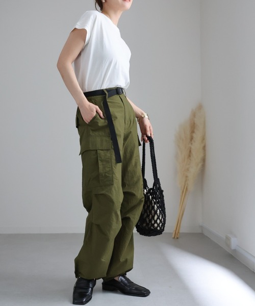 ap retro（アプレトロ）の「カーゴパンツ　ベルト付き（カーゴパンツ・レディース・オフホワイト/カーキ/ブラック・FREE）」の11枚目の写真