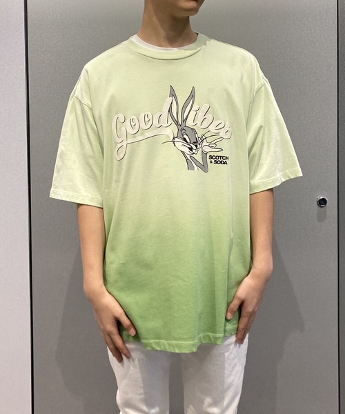 SCOTCH&SODA(スコッチアンドソーダ)の「LOONEY TUNES x SCOTCH & SODA ユニセックスタイダイTシャツ【172388】(Tシャツ/カットソー・メンズ・ライム・MEDIUM/LARGE/SMALL)」の7枚目の写真