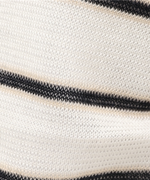 La TOTALITE（ラトータリテ）の「カラーボーダースカシガラ プルオーバー。（ニット/セーター・レディース・ホワイト/ベージュ/ブルー系その他・FREE）」の13枚目の写真