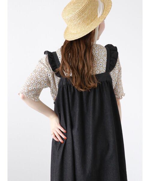 ehka sopo（エヘカソポ）の「花柄プリントカットソー（Tシャツ/カットソー・レディース・ブラック/ミント/ベージュ・F）」の21枚目の写真