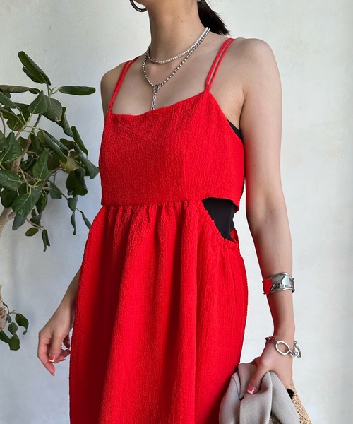 DouDou（ドゥドゥ）の「サイドオープンキャミワンピース