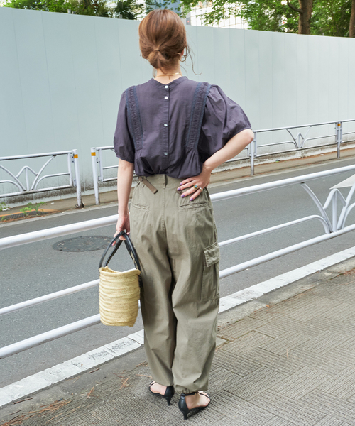 Fatima morocco（ファティマモロッコ）の「【Fatima Morocco/ファティマ モロッコ】別注ハンドルバケットM（かごバッグ・レディース・ホワイト/ブラック/キャメル・FREE）」の8枚目の写真