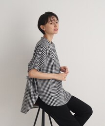 DRESKIP | コーデの主役！袖リボン バンドカラービックシャツ(シャツ/ブラウス)