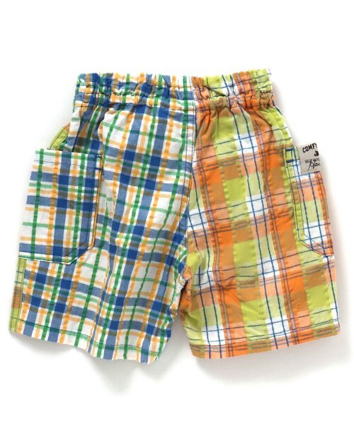 BREEZE（ブリーズ）の「【リンクコーデ可能】チェックリンクパンツ_5分丈（その他パンツ・キッズ・ブルー/オレンジ/その他11・100/120/90/80/140/130/110）」の9枚目の写真