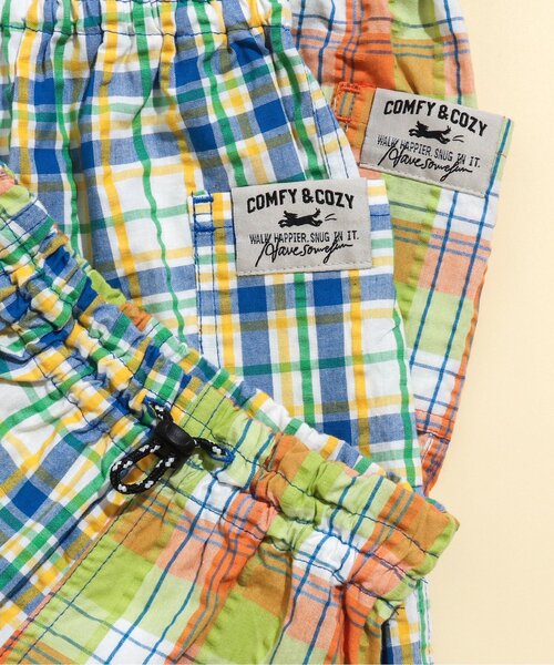 BREEZE（ブリーズ）の「【リンクコーデ可能】チェックリンクパンツ_5分丈（その他パンツ・キッズ・ブルー/オレンジ/その他11・100/120/90/80/140/130/110）」の15枚目の写真