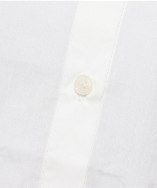 CIAOPANIC（チャオパニック）の「【Caiopanic】　先染め綿インディゴ80'sタイプライターSH（シャツ/ブラウス・レディース・ホワイト/インディゴブルー・FREE）」の9枚目の写真