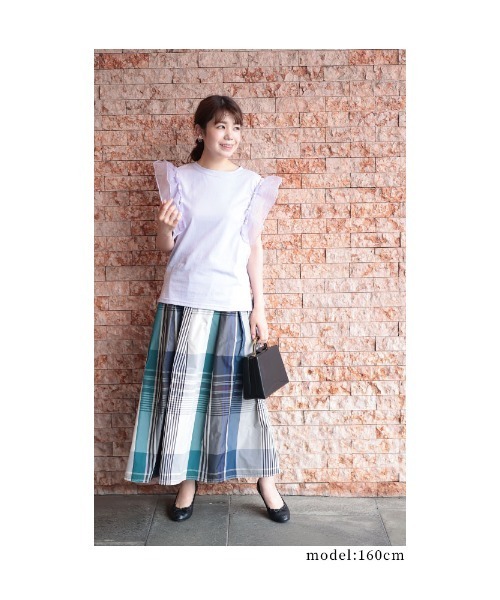 Sawa a la mode(サワアラモード)の「オーガンジーフリル袖カットソー(Tシャツ/カットソー・レディース・グレー/ブラック/パープル・FREE)」の20枚目の写真