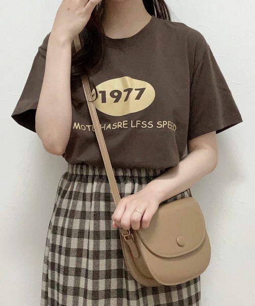Cham.（チャム）の「ラテカラーTシャツ（Tシャツ/カットソー・レディース・ブラウン/ベージュ・F）」の2枚目の写真