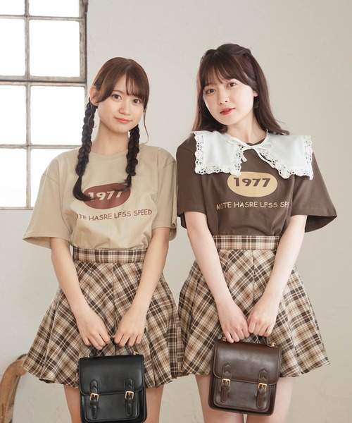 Cham.（チャム）の「ラテカラーTシャツ（Tシャツ/カットソー・レディース・ブラウン/ベージュ・F）」の3枚目の写真